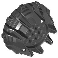 LEGO part Wheel Hard Plastic with Small Cleats and Flanges 64712