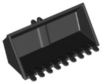 LEGO part Vehicle, Digger Bucket 9 Teeth 4 x 8, Rise Inside with Locking 2 Finger Hinge 65380