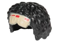 LEGO part Minifigure, Hair Female Medium Length Tousled with Center Part with Tan Macrobinocular Goggles Pattern 65618pb01
