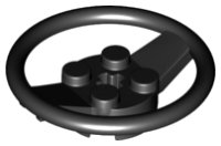 LEGO part Vehicle, Steering Wheel with 2 x 2 Center and Axle Hole 67811