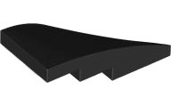 LEGO part Brick Wedged, Curved 4 x 2 with Stud Notch Left 6930