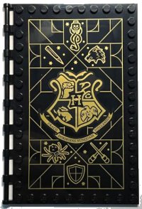 LEGO onderdeel Tile, Modified 10 x 16 with Studs on Edges and Bar Handles with Hogwarts Defence Against the Dark Arts Class Pattern 69934pb014