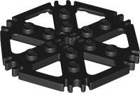 Technic, Plate Rotor 6 Blade with Clip Ends Connected (Water Wheel) - Solid Studs, LEGO Teilenummer 69984
