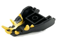 LEGO onderdeel Dragon Head (Ninjago) Jaw with 2 Bar Handles on Back with Molded Gold Teeth Pattern 72224pb01