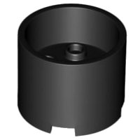 LEGO part Brick Round 3 x 3 x 2 Recessed Center with 2 x 2 Studs and Axle Hole 73111