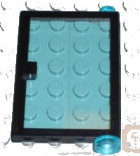 LEGO part Door 1 x 4 x 5 Right with Trans-Light Blue Glass 73435c02