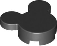 LEGO part Brick, Round 2 x 2 x 2/3 No Studs with 2 Tile, Round 1 x 1 (Mickey Mouse Head) 74169