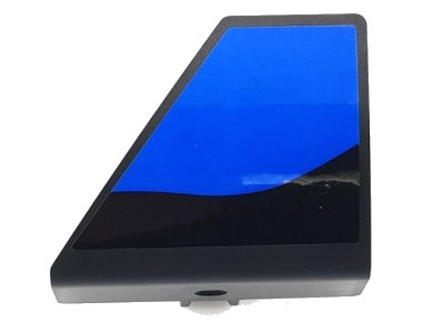 LEGO part Technic, Panel Curved #70 5 x 4 x 3 Tapered Right with Blue Panel on Black Background Pattern (Sticker) - Set 42141 (80271pb001)