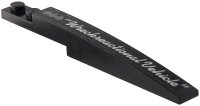 LEGO onderdeel Slope, Curved 10 x 1 with Dark Bluish Gray Batman Logo and Silver 'Wreckreactional Vehicle' Pattern Model Left Side Pattern (Sticker) - Set 70917 85970pb029L