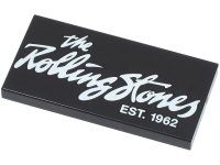LEGO onderdeel Tile 2 x 4 with 'the Rolling Stones EST. 1962' Pattern 87079pb1179