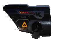 LEGO onderdeel Technic, Panel Fairing # 1 Small Smooth Short, Side A with Bright Light Orange Fire Warning Triangle, Letter K and Boost Lights Pattern (Sticker) - Set 70675 87080pb074