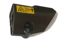 LEGO onderdeel Technic, Panel Fairing # 2 Small Smooth Short, Side B with Warning Sign #2 Pattern (Sticker) - Set 42082 87086pb047