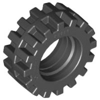 LEGO onderdeel Tire 15mm D. x 6mm Offset Tread Small - Band Around Center of Tread 87414