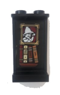 LEGO part Panel 1 x 2 x 3 with Side Supports - Hollow Studs with Picture, 4 Books and '20' Pattern (Sticker) - Set 75948 87544pb050