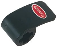 LEGO onderdeel Technic, Panel Curved 2 x 1 x 1 with Red and White Oval Bugatti Logo Pattern 89679pb002