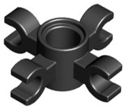 LEGO onderdeel Technic, Pin Connector Round with 4 Clips (Horizontal Grip) 90202
