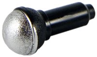 Minifigure, Utensil Microphone with Metallic Silver Top Half Screen Pattern en noir, numéro de pièce LEGO 90370pb05