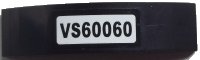 LEGO onderdeel Slope, Curved 4 x 1 x 2/3 Double with 'VS60060' Pattern (Sticker) - Set 60060 93273pb031
