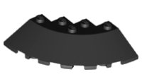 LEGO part Brick, Round Corner 6 x 6 with Slope 33 Edge, Facet Cutout 95188