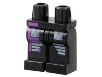 LEGO onderdeel Hips and Legs with Alpha Team Gray Pockets and Purple Stripe Pattern (Radia) 970c00pb0008