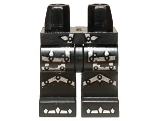 LEGO onderdeel Hips and Legs with Silver Armor Pattern (970c00pb0149)