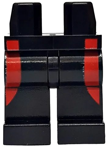 LEGO onderdeel Hips and Legs with Red Wetsuit Stripes on Sides Pattern (970c00pb0405)