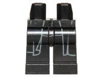 LEGO onderdeel Hips and Legs with Dark Bluish Gray Long Coattails Outline Pattern (Undetermined Type) 970c00pb0457