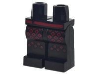 LEGO onderdeel Hips and Legs with Armor with Dark Red Diamonds and Belt Pattern 970c00pb0689