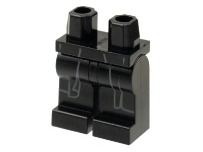 LEGO onderdeel Hips and Legs with Dark Bluish Gray Long Coattails Outline, No Shirt Tail Pattern (970c00pb1263)