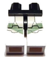 LEGO onderdeel Hips and White Legs with SW Clone Trooper and Sand Green Markings Pattern 970c01pb02