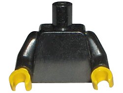 LEGO onderdeel Torso Plain / Black Arms / Yellow Hands (973c018)