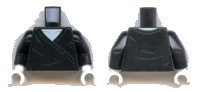 LEGO onderdeel Torso Harry Potter Voldemort with Dark Green Robe Lines and Back Print Pattern / Black Arms / White Hands 973pb3619c01