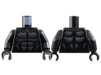LEGO onderdeel Torso Scaly Armor with Silver Claw Necklace and Flat Silver Plates Pattern / Black Arms / Black Hands 973pb3837c01
