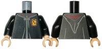LEGO part Torso Hogwarts Robe Clasped with Gryffindor Crest Pattern / Black Arms / Light Nougat Hands 973pb4030c01