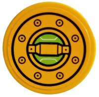 LEGO part Tile, Round 2 x 2 with Bottom Stud Holder with Filler Cap Pattern (Sticker) - Set 76059 14769pb191