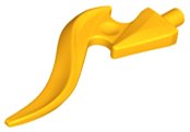 LEGO part Welle Abgerundete gebogen einfach mit Stabende und dreieckiger Basis (Flamme) 18395