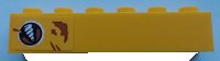 LEGO part Steen 1 x 6 con patrón Taladro y Óxido (Pegatina) - Set 70423 3009pb238
