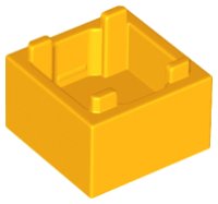 LEGO part Container, Box 2 x 2 x 1 - Top Opening with Flat Inner Bottom 35700