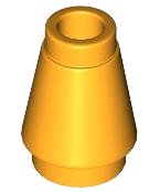 LEGO part Cone 1 x 1 with Top Groove 4589b