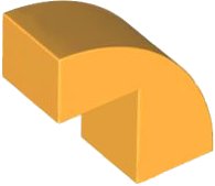 LEGO part Brick Curved 1 x 2 x 1 2/3 with 1 Cutout 5907