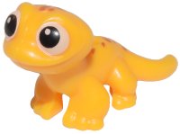 LEGO part Salamander / Gecko, Friends with Black and White Eyes and Dark Orange Spots Pattern (Popcorn) 84307pb02
