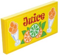 LEGO part Tile 2 x 4 with 'Juice' Pattern (Sticker) - Set 10261 87079pb0486