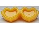 LEGO part Friends Accessories Glasses, Heart Shaped with Small Pin 93080k