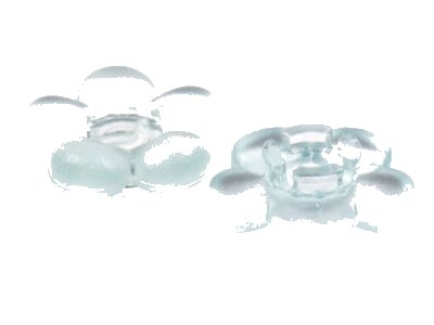 LEGO part Clikits, Icon Flower 5 Petals 2 x 2 Small with Pin, Frosted (Solid and Transparent Colors) (45453)