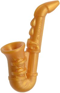 LEGO part Minifigure, Utensil Musical Instrument, Saxophone 13808