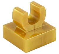 LEGO part Tile Special 1 x 1 with Clip with Rounded Edges 15712