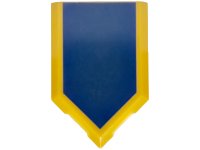 LEGO part Tile, Modified 2 x 3 Pentagonal with Dark Blue Surface Pattern 22385pb381
