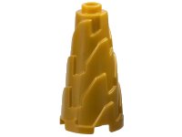 Cone 2 x 2 x 3 Jagged - Step Drill en or nacré, numéro de pièce LEGO 28598