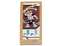 LEGO part Tile 1 x 2 with Ninjago Trading Card Game Wyplash Pattern (Sticker) - Set 71741 3069pb0880