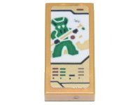 LEGO part Tile 1 x 2 with Ninjago Trading Card Game Spitta Pattern (Sticker) - Set 71741 3069pb0881